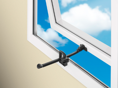 Brezza, chiusura per serramenti con anta a sporgere, esinplast